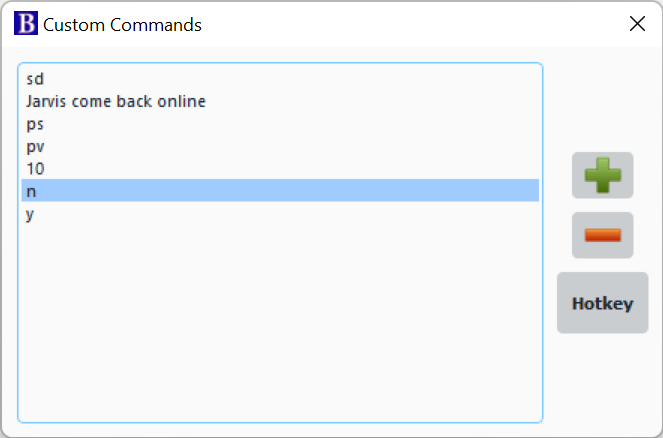 Command Command Dialog - Braina