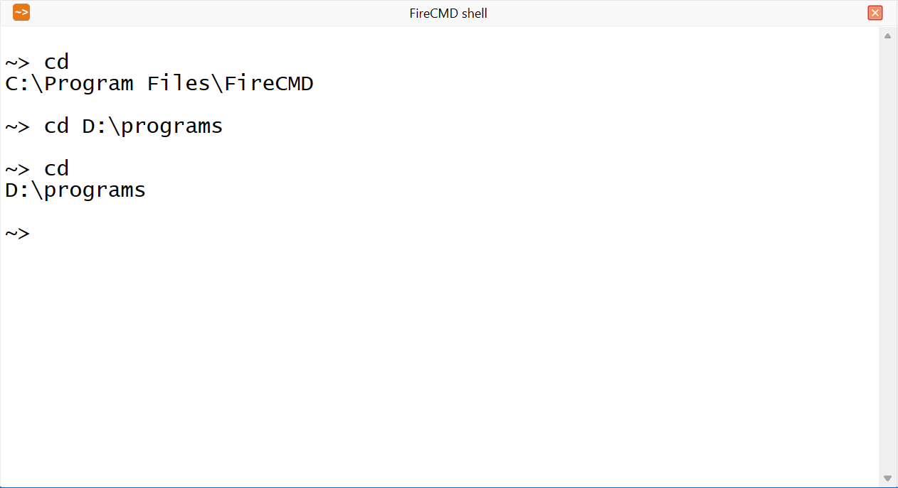 Changing Directory - FireCMD